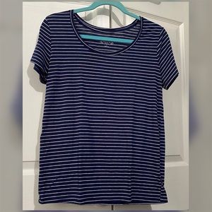 Mudd Stripped Navy and White T-shirt